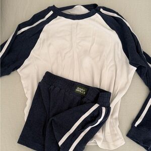 Daily Drills Navy and White Top
